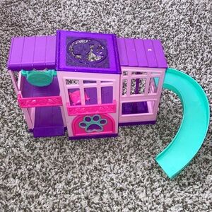 Barbie Purple and Pink Playhouse with Teal Slide